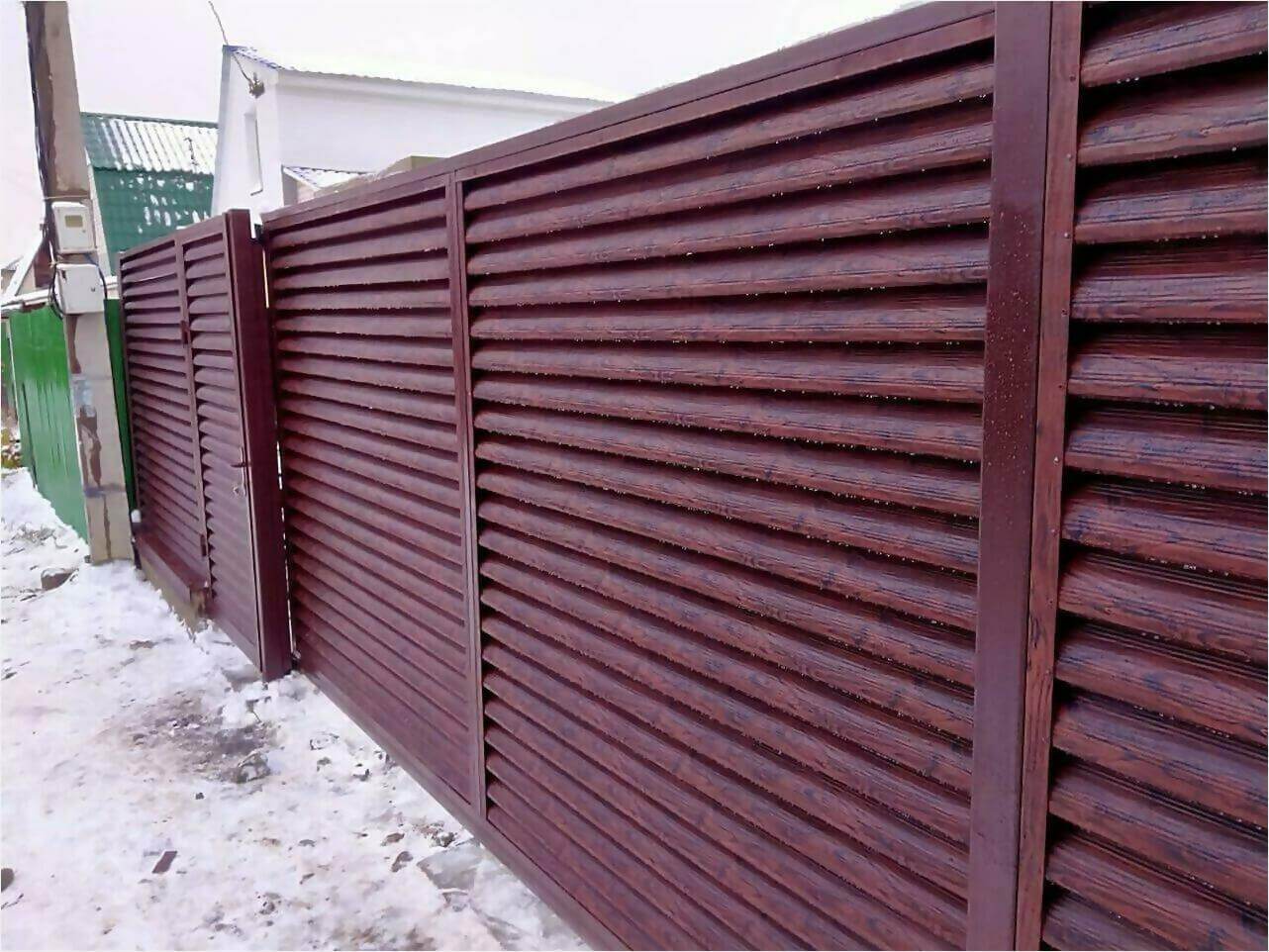 забор-жалюзи Каштан Красный фото1 в Бишкеке
