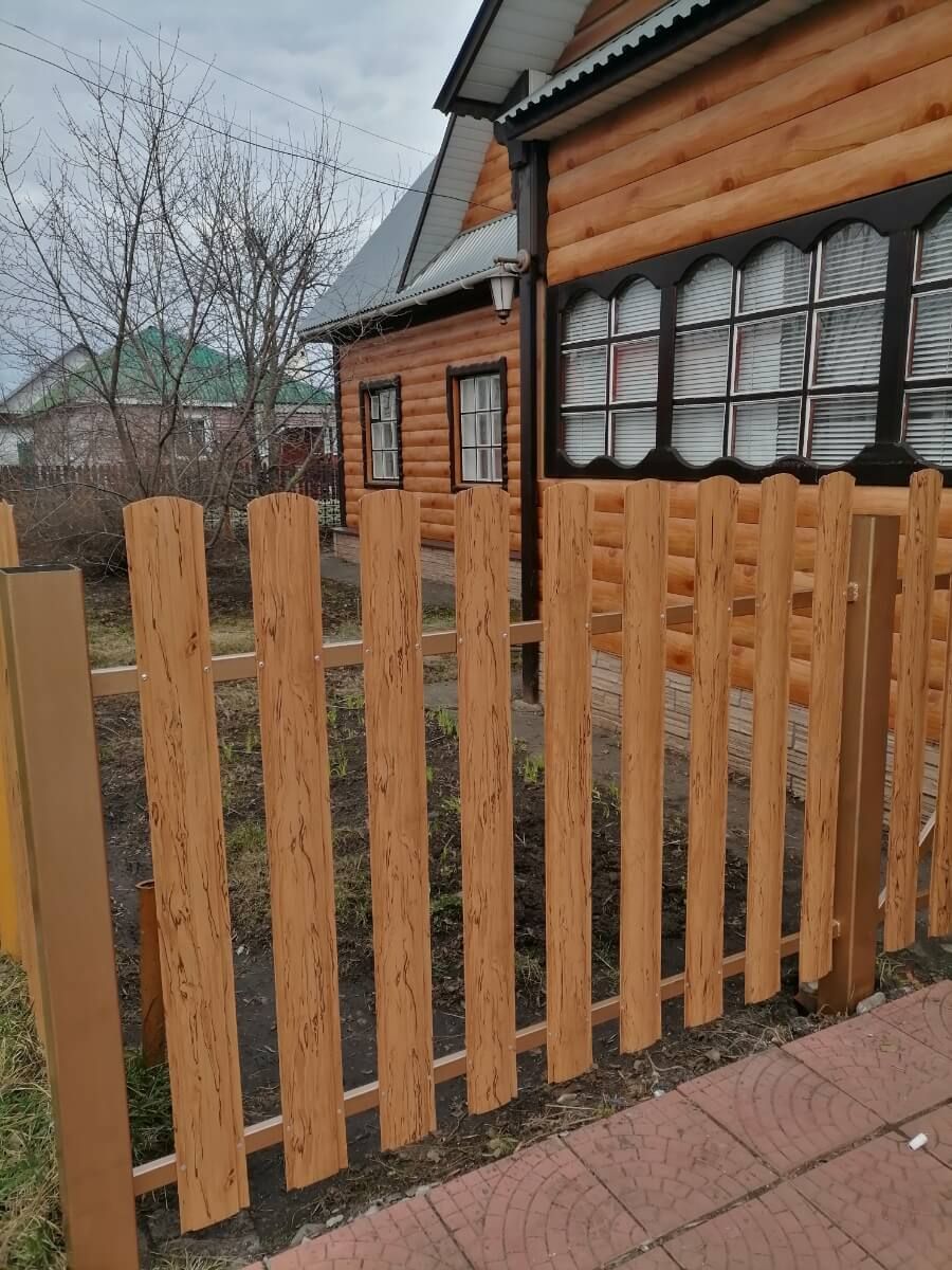 Забор из металлического штакетника 19м Кипарис 2xPrintech двусторонний в Бишкеке