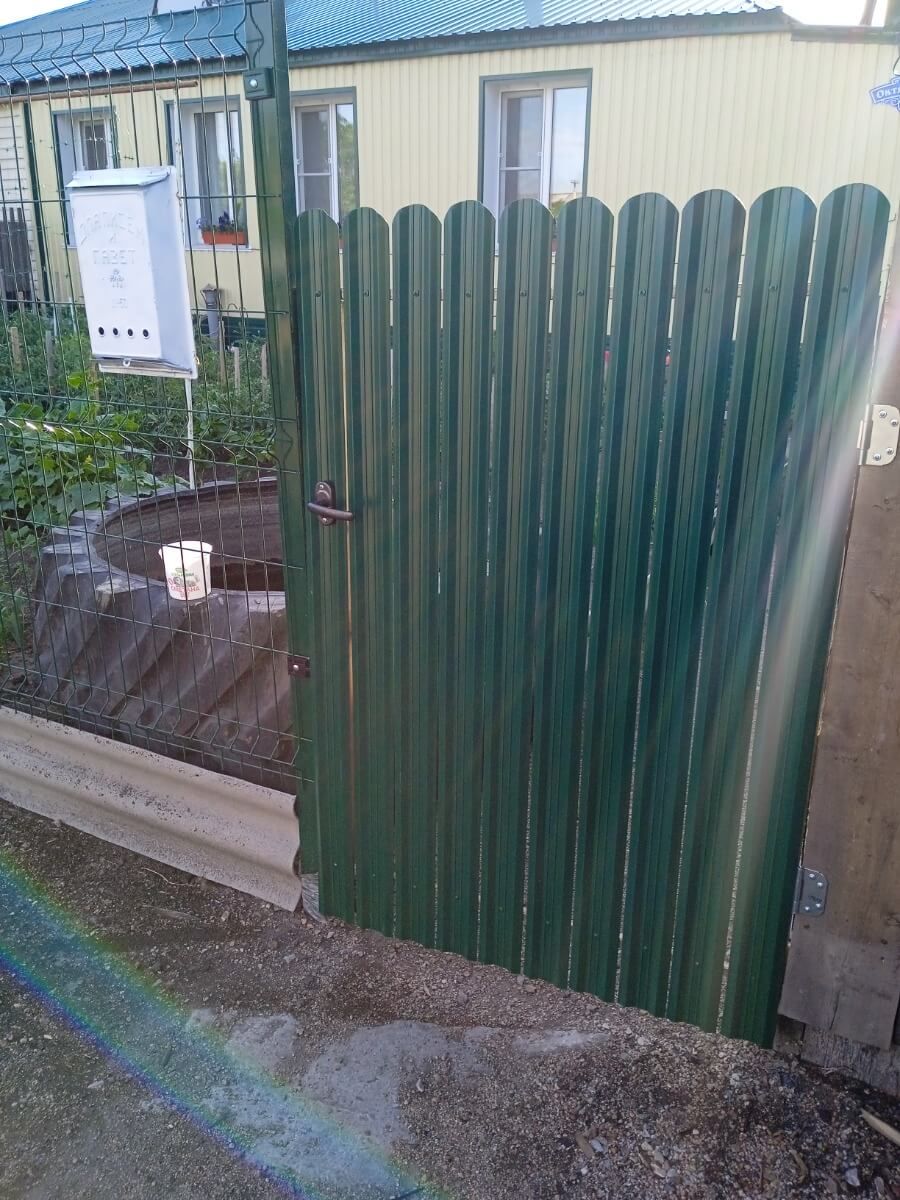 Калитка из штакетника ЭКО-М RAL6005/6005 Зеленый Мох двусторонний в Бишкеке