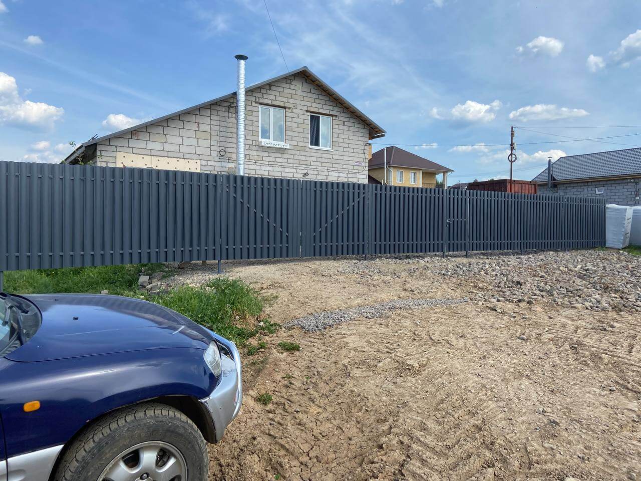 Забор из евроштакетника 16м RAL7024 Серый Графит фото 5 в Бишкеке