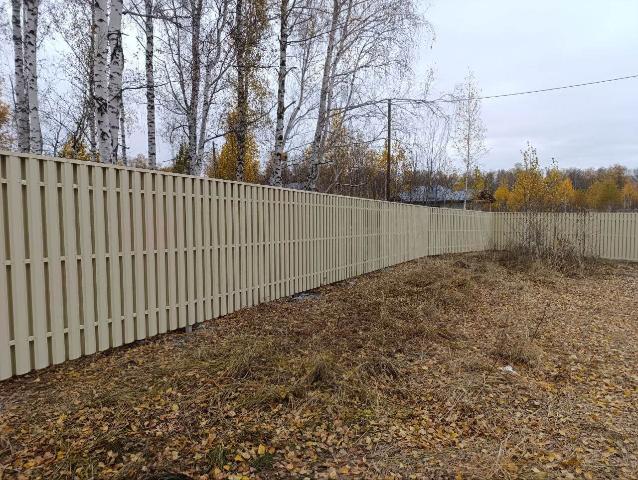 Забор из евроштакетника 140м RAL1015/1015 Слоновая Кость двусторонний фото 1 в Бишкеке